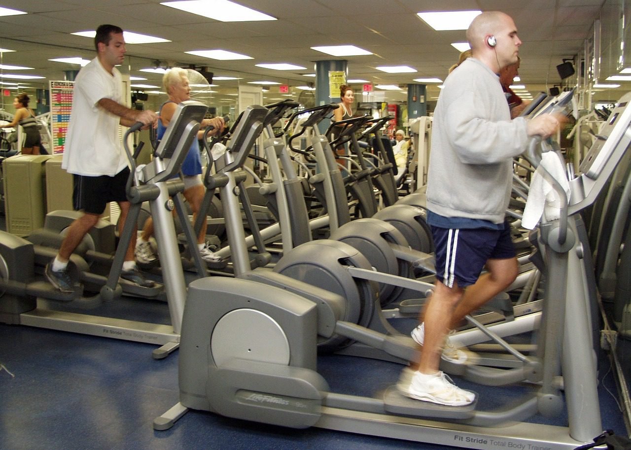 Man using elliptical