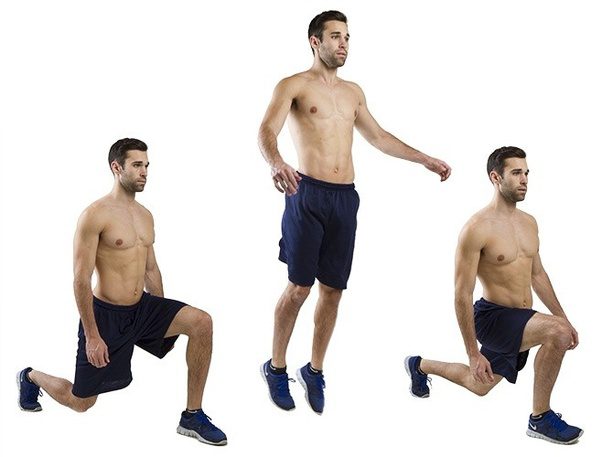 Jumping lunges