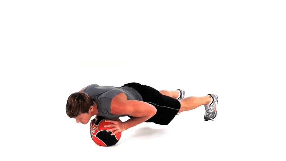 Medicine ball push ups