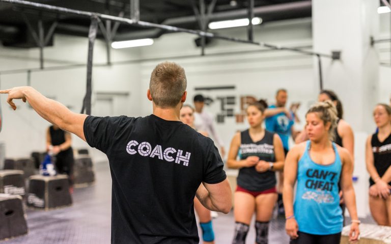 crossfit coach pointing