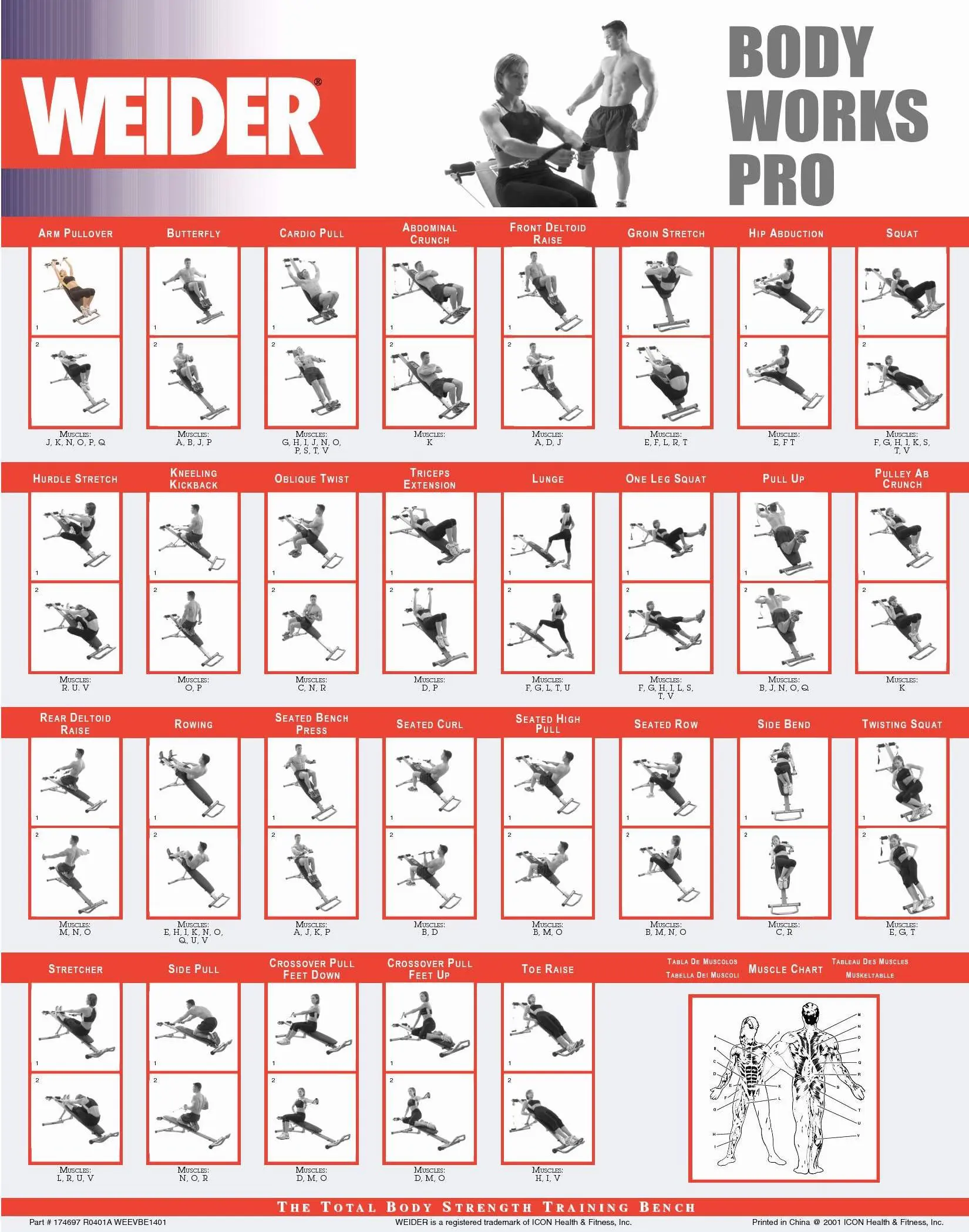 Printable Weider Ultimate Body Works