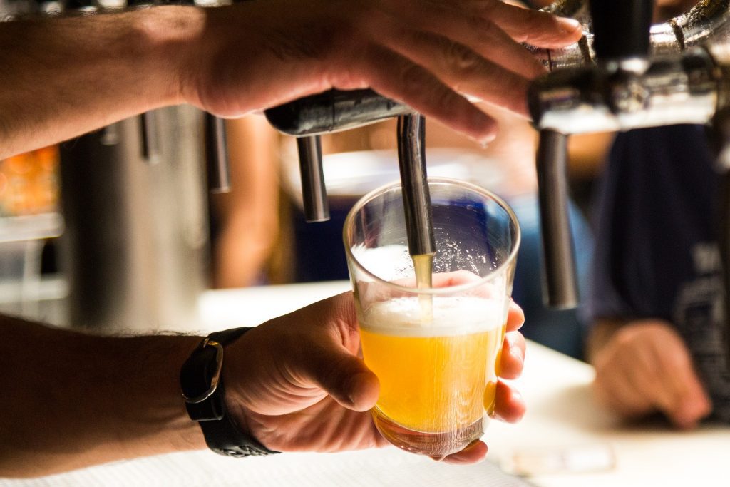 Beer being poured