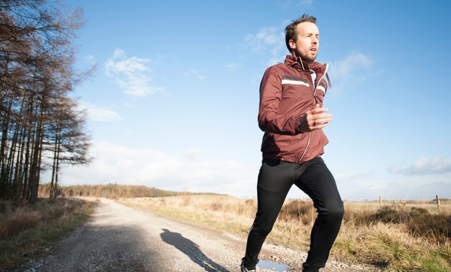 a man jogging pre-workout