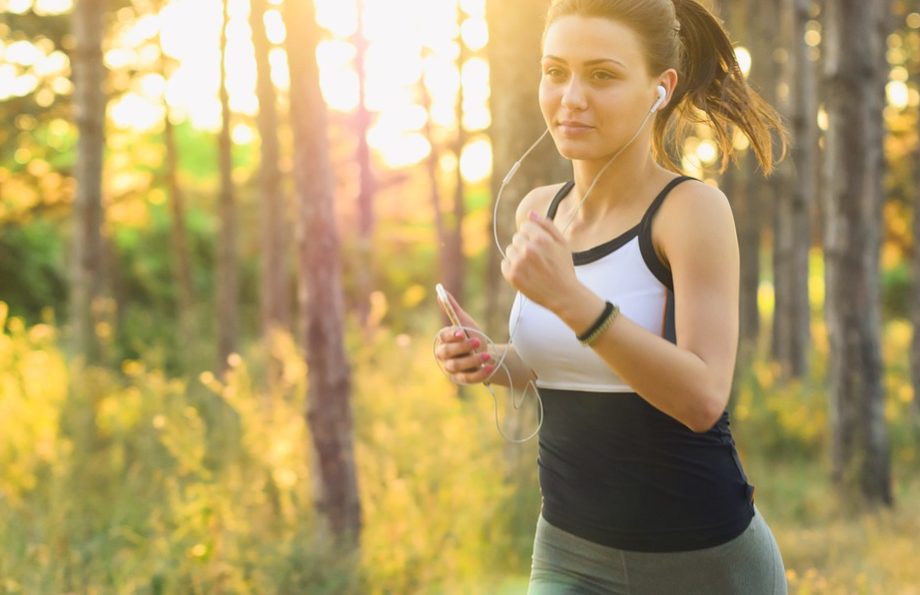 woman exercising to keep fit