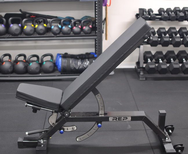 Incline hammer curl proper bench setup