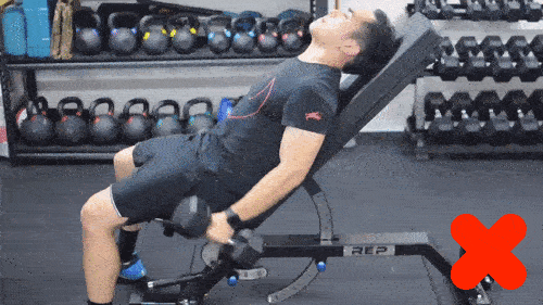 Incline hammer curls with momentum
