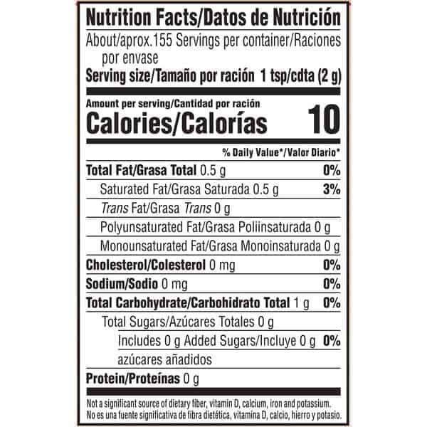 Coffee mate nutritional information