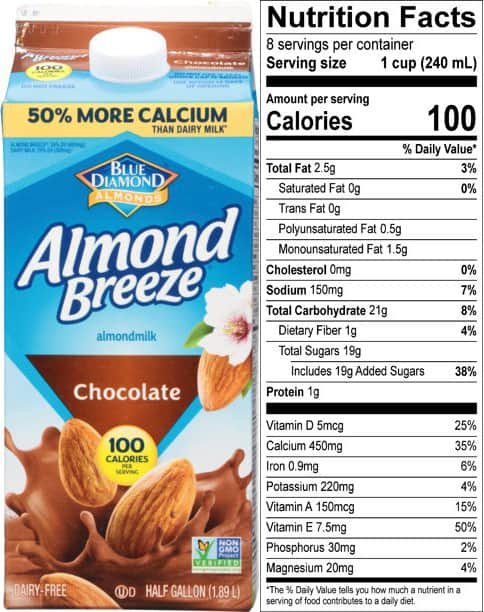 Almond breeze nutritional information