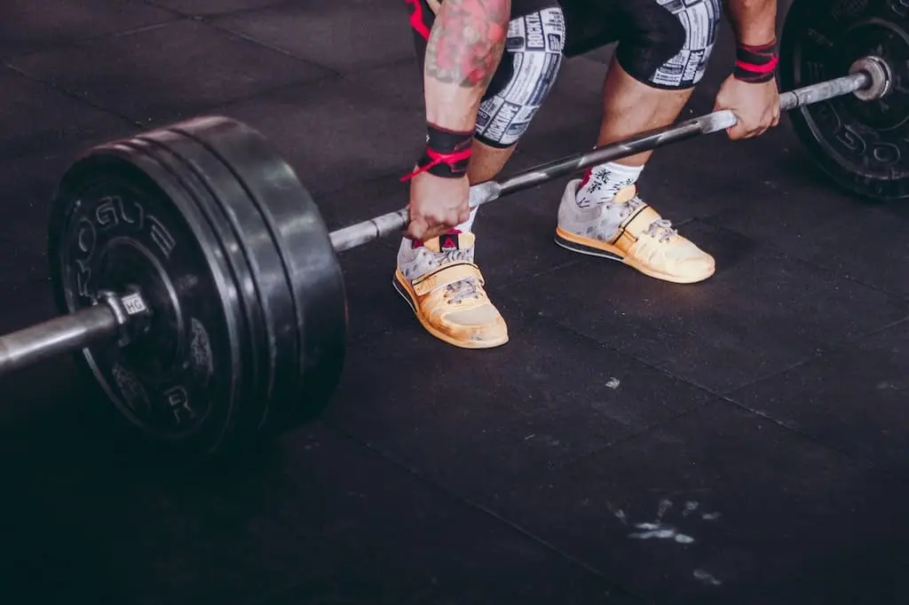 Guy about to deadlift