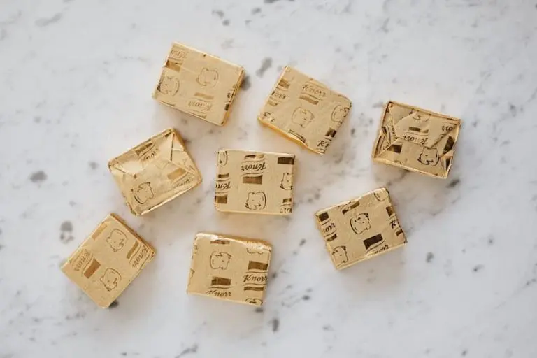 Bouillon cubes on a table