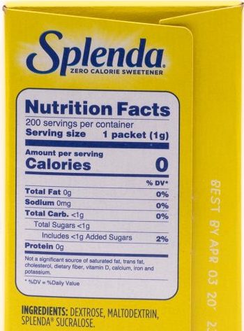 Splenda nutritional info