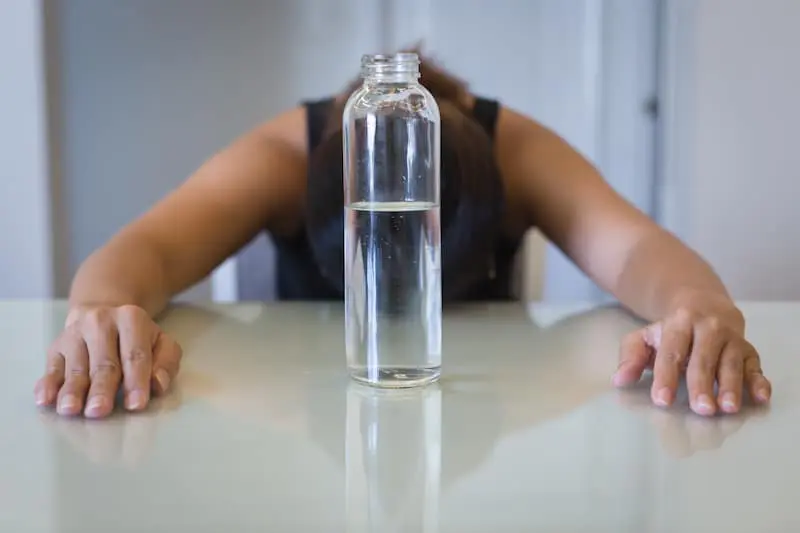 Woman water fasting