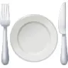 Empty plate with cutlery