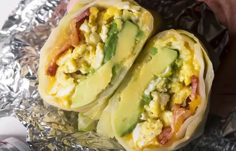 Keto breakfast burrito