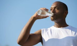 Man drinking water