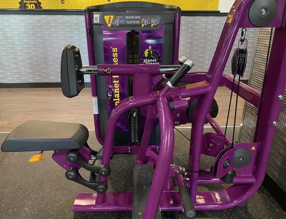 Planet fitness seated row machine