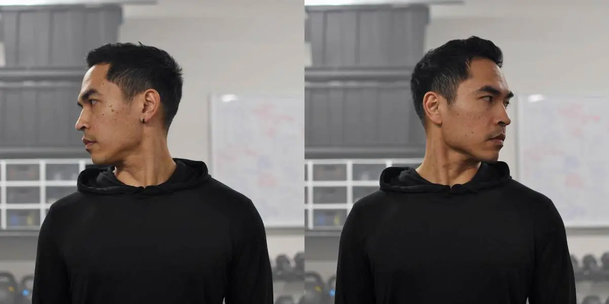 Full body stretching routine - neck rotation